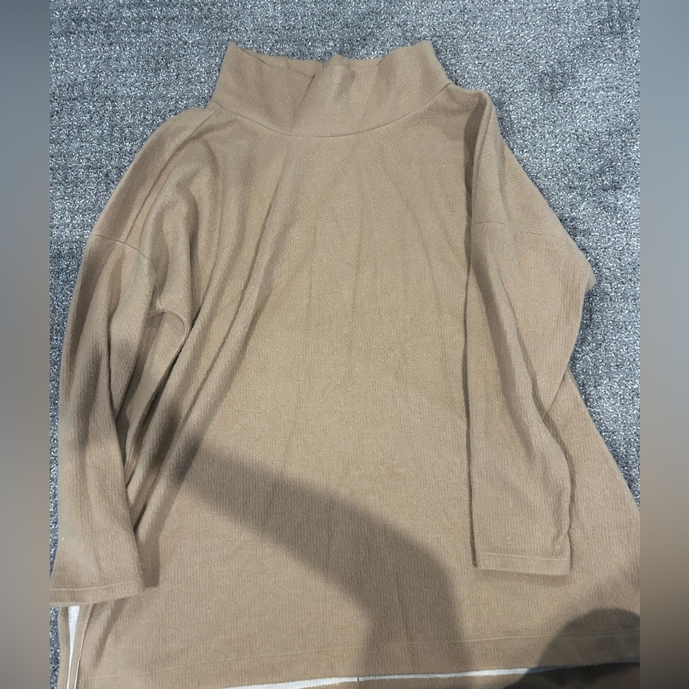 Oversized Anthropologie Tan Tunic Sweater